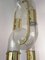 Italian Murano Glass Brass Chain Chandelier attributed to Aldo Nason for Mazzega, 1970s, Image 13