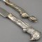 Silvered Rabbit and Poultry Tranchier Cutlery, 1970s, Set of 2 2