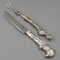 Silvered Rabbit and Poultry Tranchier Cutlery, 1970s, Set of 2 10