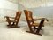 Oak and Straw Armchairs, France, 1950s, Set of 2 5