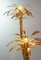 Lámpara de pie en forma de palmera dorada con tres ramas brillantes, años 70, Imagen 5