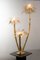 Golden Palm Tree Floor Lamp with 3 Sparkling Branches, Italy, 1970s 1