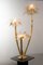 Lampada da terra dorata a forma di palma con 3 rami, Italia, anni '70, Immagine 1