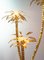 Goldene Palmen Stehlampe mit 3 funkelnden Zweigen, Italien, 1970er 3