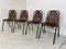 Mid-Century Industrial Chairs attributed to Charlotte Perriand for Les Arcs, 1960s, Set of 4 1