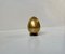 Mid-Century Scandinavian Patinated Brass Egg, 1970s 1