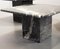 Black Carrara Marble Side Tables with Oblique Angles, Italy, 1970s, Set of 3 8