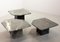 Black Carrara Marble Side Tables with Oblique Angles, Italy, 1970s, Set of 3 4