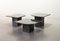 Black Carrara Marble Side Tables with Oblique Angles, Italy, 1970s, Set of 3 2