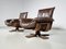 Leather and Oak Swivel Chairs by Carl Straub, Germany, 1960s, Image 5