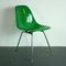 Chaise d'Appoint DSX Vintage Verte par Herman Miller pour Eames, 1950s 1