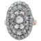 Bague Diamants, Or Rose et Argent, 1940s 1