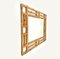 Rectangular Bamboo and Rattan Wall Mirror in the Style of Vivai del Sud, Italy, 1970s 3