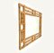 Specchio da parete rettangolare in bambù e vimini, Italia, anni '70, Immagine 3