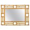 Rectangular Bamboo and Rattan Wall Mirror in the Style of Vivai del Sud, Italy, 1970s 1