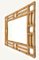 Rectangular Bamboo and Rattan Wall Mirror in the Style of Vivai del Sud, Italy, 1970s 5