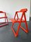 Orange Folding Chairs, 1970s, Set of 2 6