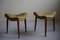 Danish Modern Tripod Stools with Teak Legs and Fabric Seats, 1960s, Set of 2 6