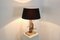 Gilt Metal and Travertine Wild Duck Table Lamp, 1970s 9