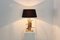 Gilt Metal and Travertine Wild Duck Table Lamp, 1970s 11