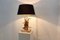 Gilt Metal and Travertine Wild Duck Table Lamp, 1970s, Image 7