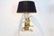 Gilt Metal and Travertine Wild Duck Table Lamp, 1970s 6