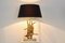 Gilt Metal and Travertine Wild Duck Table Lamp, 1970s, Image 2
