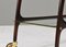 Bar Cart in Ebonised Mahogany, Brass and Glass attributed to Cesare Lacca, Italy, 1950s 10