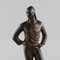 Figure of Hooded Man in Bronze on Marble Base, 1930-1940, Image 3