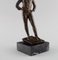 Figure of Hooded Man in Bronze on Marble Base, 1930-1940, Image 4