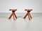 Elmwood S31 Stools by Pierre Chapo, 1980s, Set of 2, Image 3