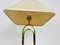 Lampada da tavolo Mid-Century in ottone con paralume in tessuto, anni '60, Immagine 6