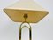 Mid-Century Brass Table Lamp with Fabric Shade, 1960s, Image 6