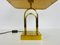 Lampada da tavolo Mid-Century in ottone con paralume in tessuto, anni '60, Immagine 5