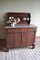 Buffet Pliant Empire Antique en Acajou avec Plateau en Marbre 4