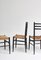 Black Dining Chairs with Woven Seagrass Seats attributed to Gessef, Italy, 1960s, Set of 4 3