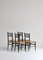 Black Dining Chairs with Woven Seagrass Seats attributed to Gessef, Italy, 1960s, Set of 4, Image 4
