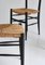 Black Dining Chairs with Woven Seagrass Seats attributed to Gessef, Italy, 1960s, Set of 4 12