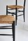 Black Dining Chairs with Woven Seagrass Seats attributed to Gessef, Italy, 1960s, Set of 4, Image 12