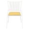 White Capri Chair with Seat Cushion by Cools Collection, Image 1
