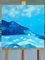 M.-P. Autonne, Le Bleu des Horizons, 2022, Acrylic and Oil on Wooden Panel 5