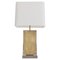 Etched Brass Table Lamp by Roger Vanhevel, 1970s 1