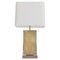 Etched Brass Table Lamp by Roger Vanhevel, 1970s, Image 1