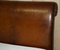 Brown Leather Emperor Size Bed from Ralph Lauren and Bonaparte 6