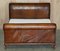 Brown Leather Emperor Size Bed from Ralph Lauren and Bonaparte 2