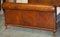 Brown Leather Emperor Size Bed from Ralph Lauren and Bonaparte 7