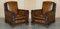 Club Armchairs with Gothic Carved Panels, 1900s, Set of 4, Image 2