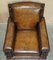 Club Armchairs with Gothic Carved Panels, 1900s, Set of 4 14