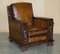 Club Armchairs with Gothic Carved Panels, 1900s, Set of 4 3