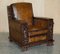 Club Armchairs with Gothic Carved Panels, 1900s, Set of 4, Image 3